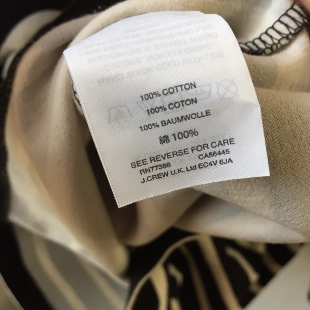 *SOLD* J.Crew Ruffle Sleeved Striped Top Size S - Picture 7 of 8